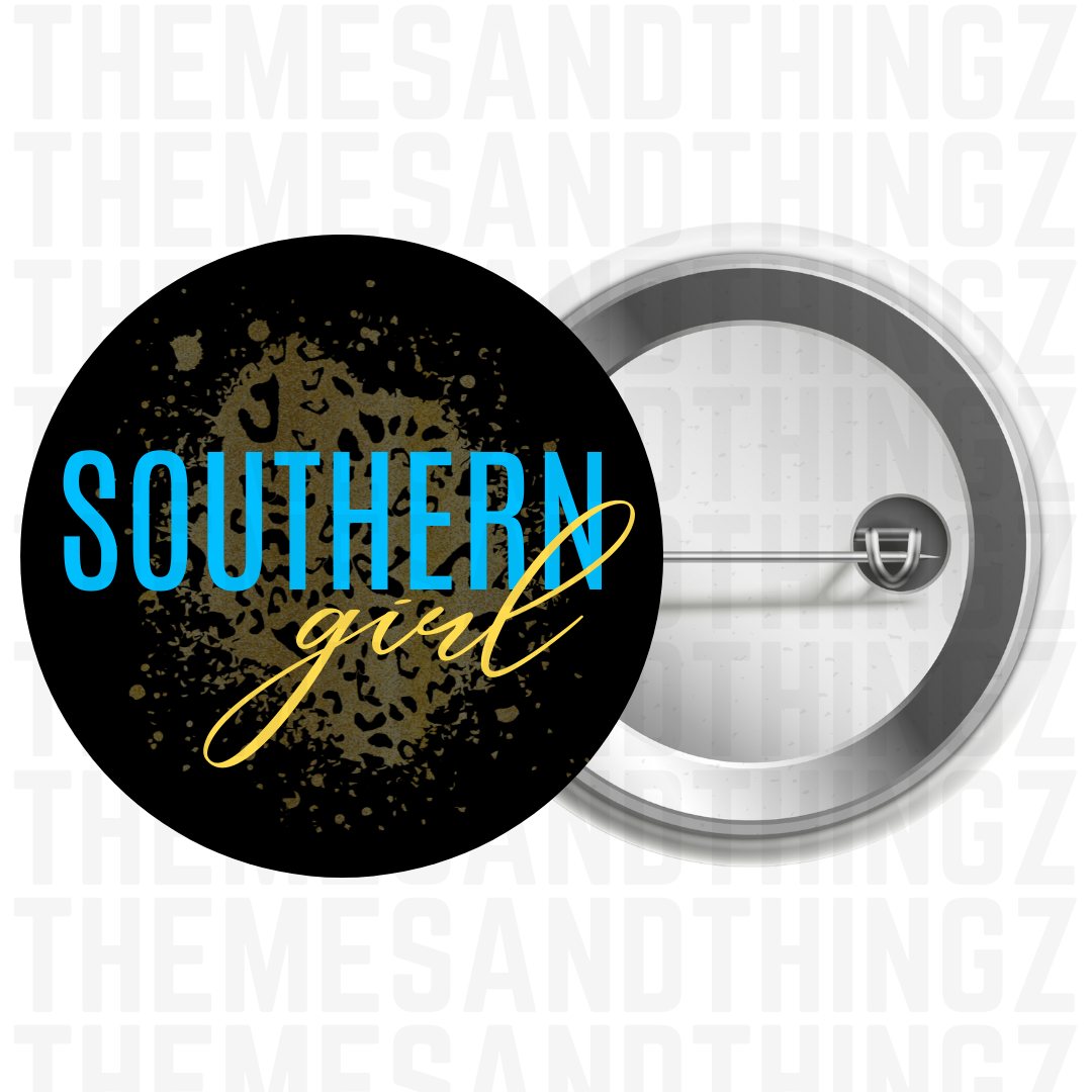 Button: SU Southern Girl-Cheetah Print Pin Button