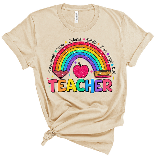 Teacher Tee: Rainbow