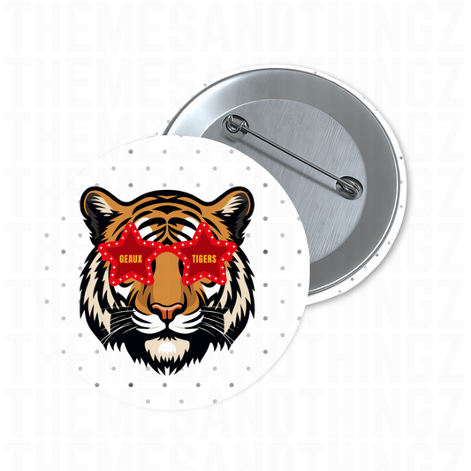 Button: GSU GEAUX TIGERS