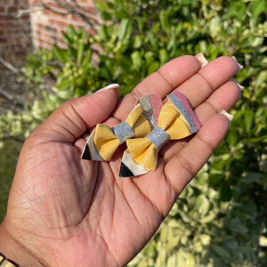 Hair Bow: Mini Pencil Bow Set