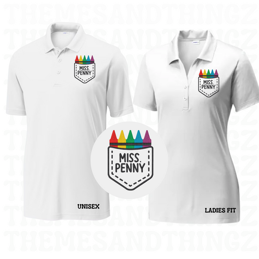Teacher Polo: Crayon Pocket